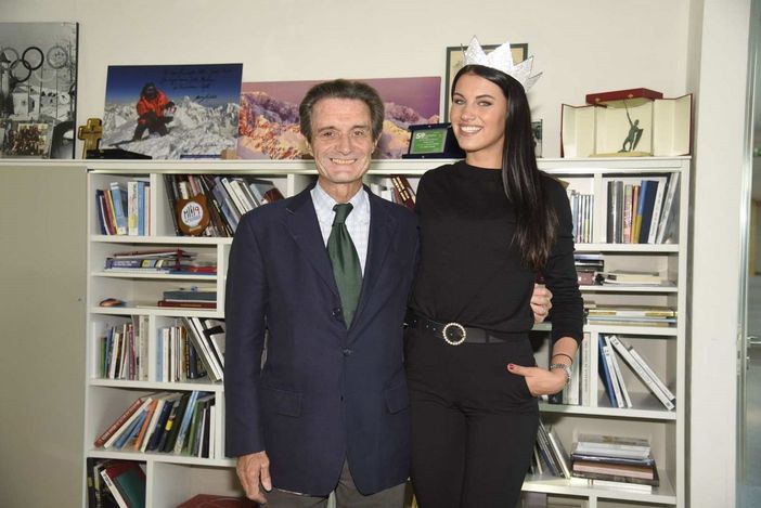 Carolina Stramare ricevuta al palazzo Lombardia dal presidente della Regione