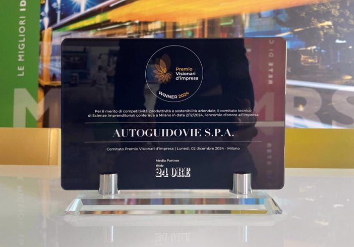 Autoguidovie si aggiudica il “Premio Visionari d’Impresa” Autoguidovie si aggiudica il “Premio Visionari d’Impresa”