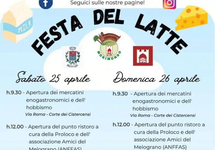 A Morimondo torna la Festa del Latte: tradizione, gusto e comunità il 25 e 26 aprile A Morimondo torna la Festa del Latte: tradizione, gusto e comunità il 25 e 26 aprile
