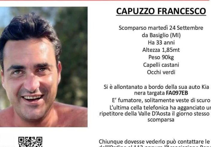 Uomo scomparso da Basiglio, auto ritrovata in Valle d’Aosta Uomo scomparso da Basiglio, auto ritrovata in Valle d’Aosta