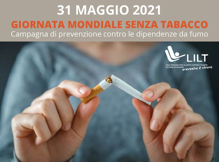 31 maggio è la “Giornata mondiale senza tabacco” 31 maggio è la “Giornata mondiale senza tabacco”