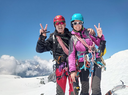 Antonino Matarazzo con la scalatrice Veruska Besozzi (volto noto su Rai e Mediaset) Antonino Matarazzo con la scalatrice Veruska Besozzi (volto noto su Rai e Mediaset)