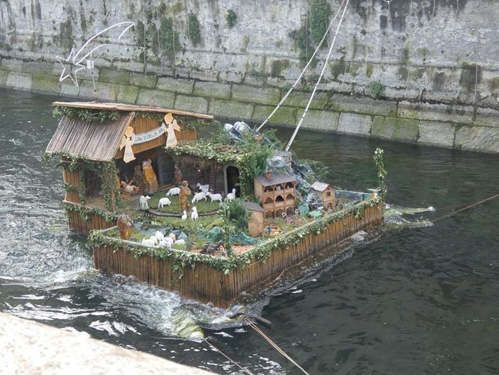 Il presepe sulle acque di Robecco sul Naviglio