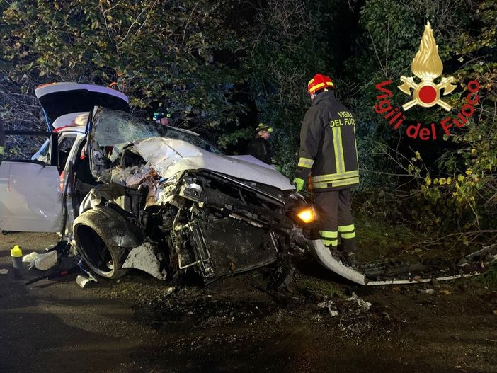 L'auto sulla quale viaggiavano i ragazzi