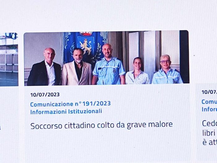 Abbiategrasso: due agenti di Polizia locale soccorrono e salvano dentista colto da malore