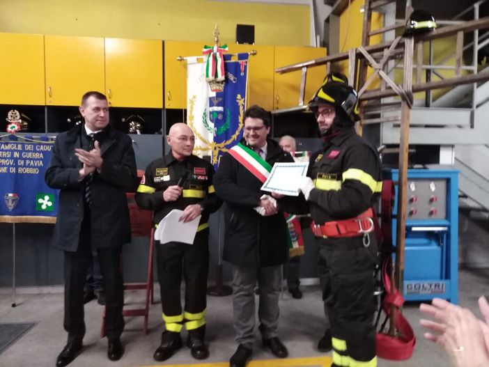 Robbio, i vigili del fuoco festeggiano Santa Barbara. Presentate anche le statistiche relative agli interventi