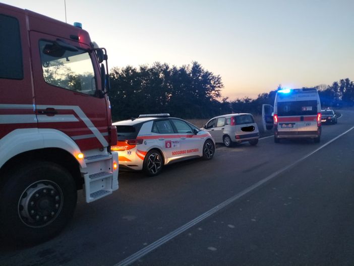 L'incidente avvenuto sulla provinciale 26
