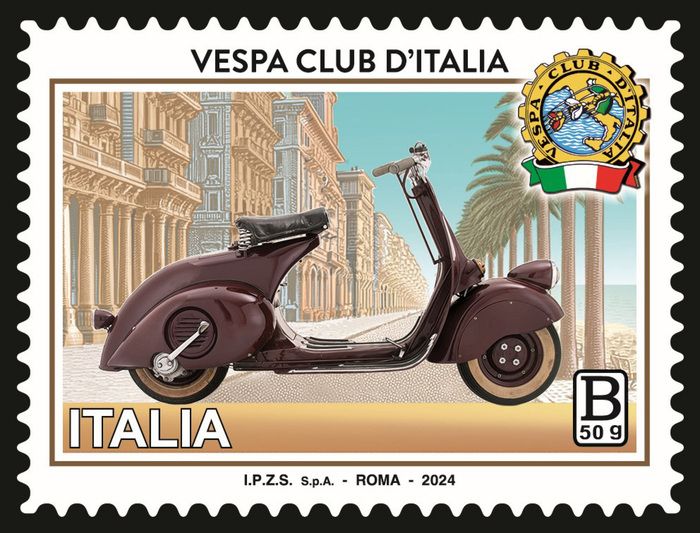 Un francobollo dedicato al mito della Vespa