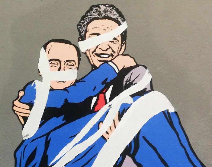 Milano, vandalizzato murale con Berlinguer e Berlusconi Milano, vandalizzato murale con Berlinguer e Berlusconi