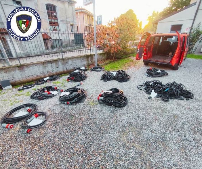 Trecate: rubano un furgone e cavi elettrici, arrestati dalla Polizia Locale