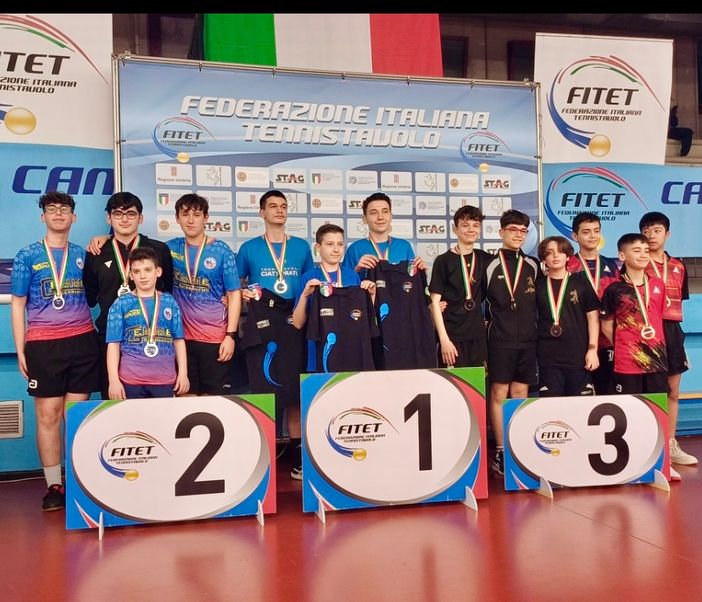 Tennistavolo: campionati italiani giovanili, secondo posto a squadre per il TT Vigevano 1999