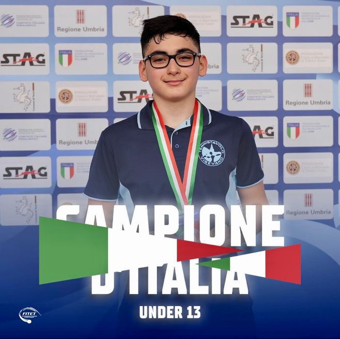 Tennistavolo, Gabriel Deleraico è il nuovo campione italiano U13