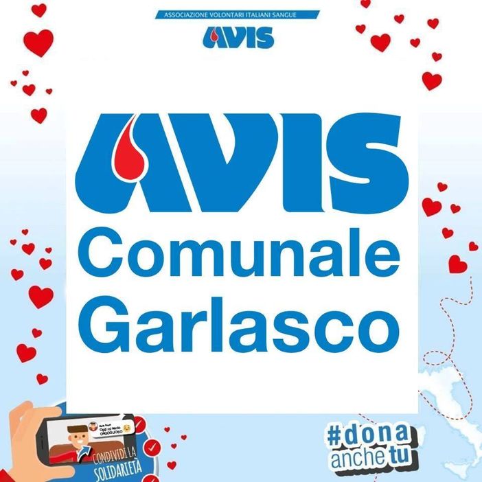 Domenica prossima l’Avis di Garlasco chiama a raccolta i cittadini per la donazione di sangue Domenica prossima l’Avis di Garlasco chiama a raccolta i cittadini per la donazione di sangue