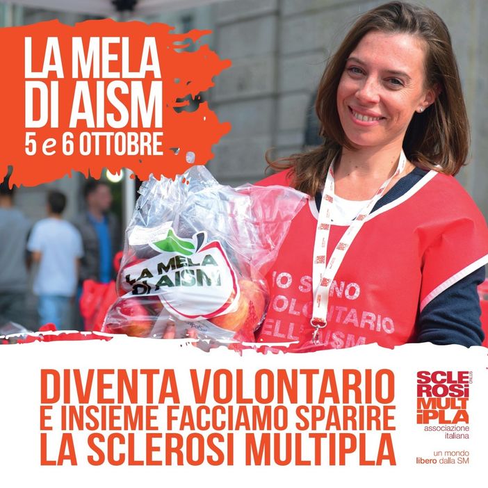 Vigevano, sabato e domenica i volontari di AISM saranno in piazza Ducale con “le mele a favore della ricerca” Vigevano, sabato e domenica i volontari di AISM saranno in piazza Ducale con “le mele a favore della ricerca”