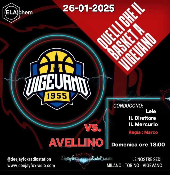 Quinta puntata di "Quelli che il basket a Vigevano" con Deejay Fox Radio Station domenica contro Avellino Quinta puntata di "Quelli che il basket a Vigevano" con Deejay Fox Radio Station domenica contro Avellino