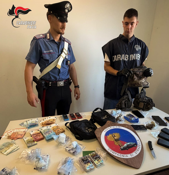 Spaccio nei boschi: blitz dei Carabinieri tra Miradolo Terme e Graffignana. Due arresti e oltre 700 grammi di droga sequestrati