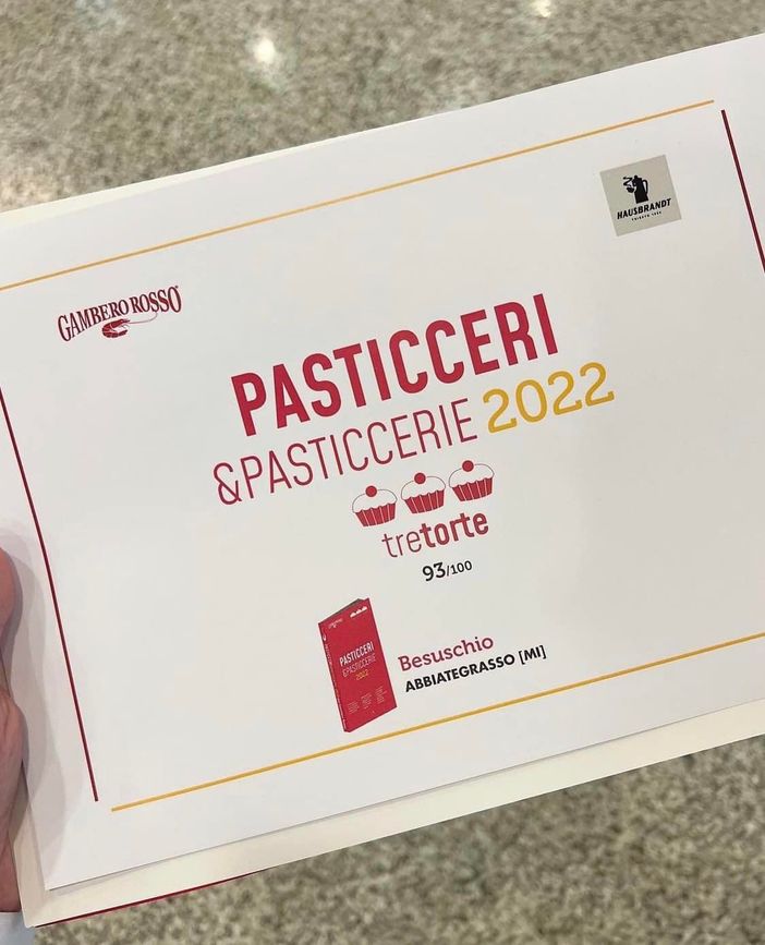 Tre Torte del Gambero Rosso per la Pasticceria Besuschio: Abbiategrasso (sempre) sugli scudi.. ‘dolciari’