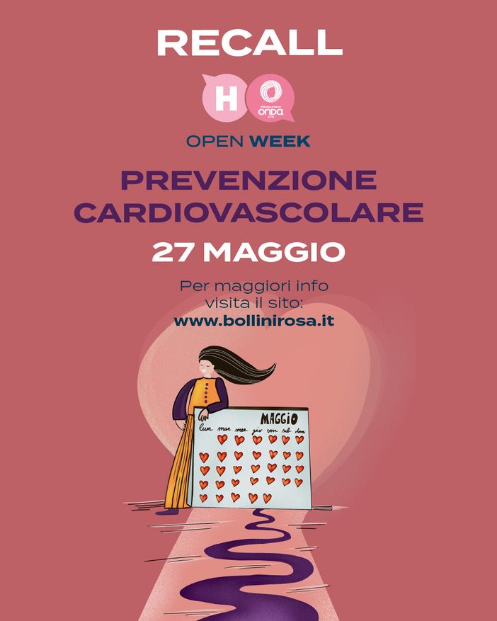 Open Day prevenzione cardiovascolare: il 27 maggio visite e servizi gratuiti negli ospedali bollino rosa di fondazione Onda ETS aderenti all’iniziativa