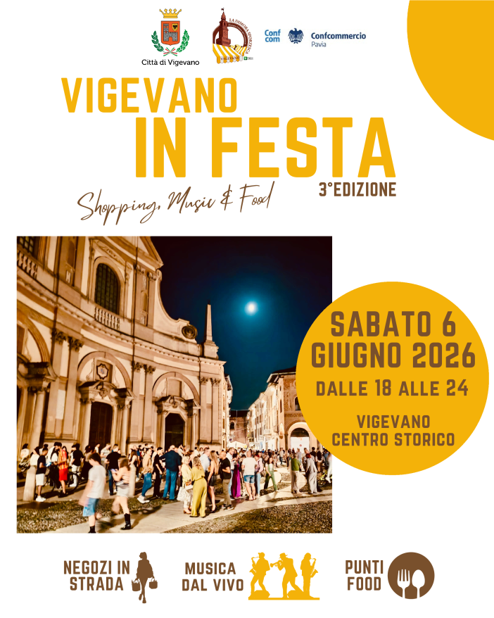Torna “Vigevano in Festa” tra shopping, musica e buon cibo Torna “Vigevano in Festa” tra shopping, musica e buon cibo