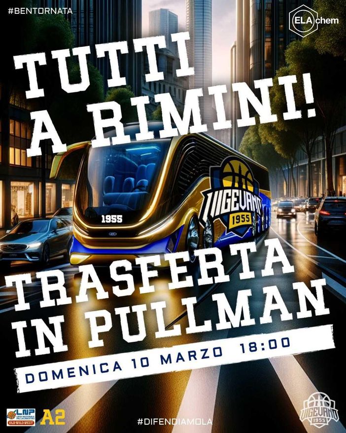 Basket serie A2: tutti a Rimini! Le informazioni per prendere parte alla trasferta di domenica 10 marzo Basket serie A2: tutti a Rimini! Le informazioni per prendere parte alla trasferta di domenica 10 marzo