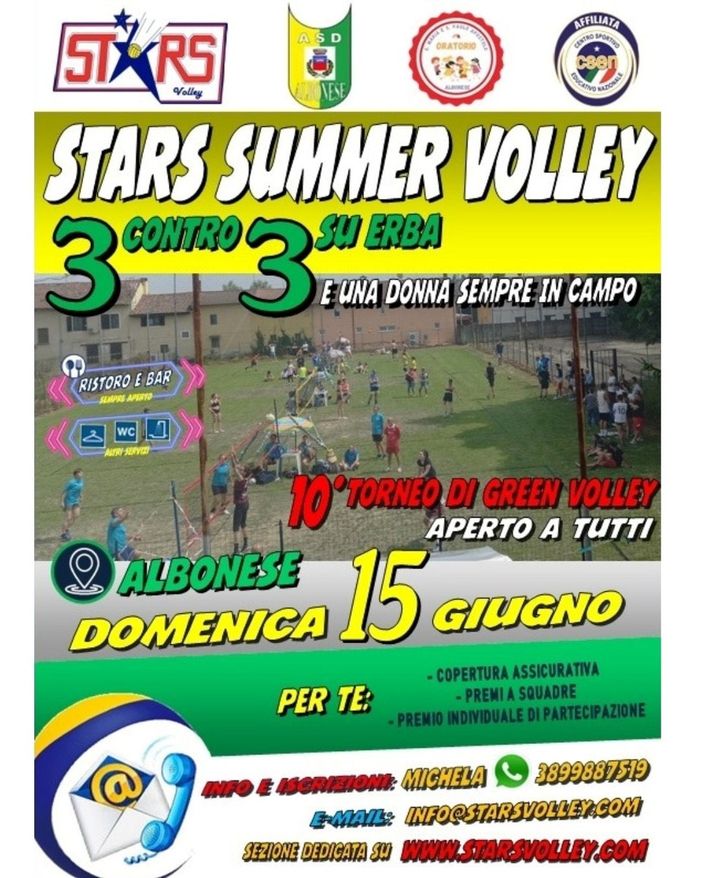 Albonese, tutto esaurito per la 10° edizione del torneo "Green Volley" Albonese, tutto esaurito per la 10° edizione del torneo "Green Volley"