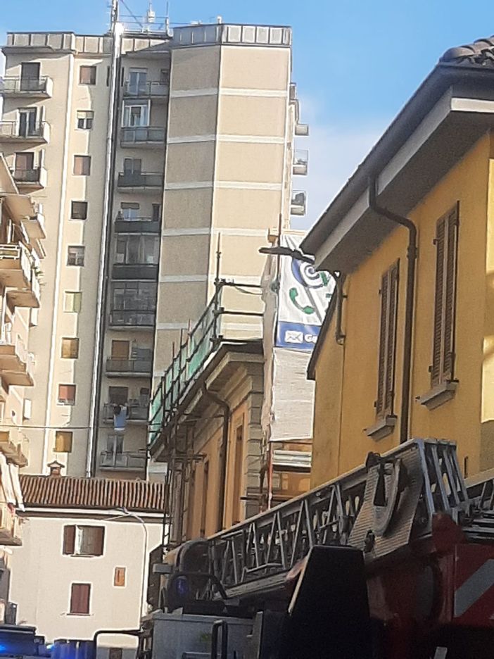 Mortara: principio d'incendio in un cantiere, sul posto i Vigili del fuoco Mortara: principio d'incendio in un cantiere, sul posto i Vigili del fuoco