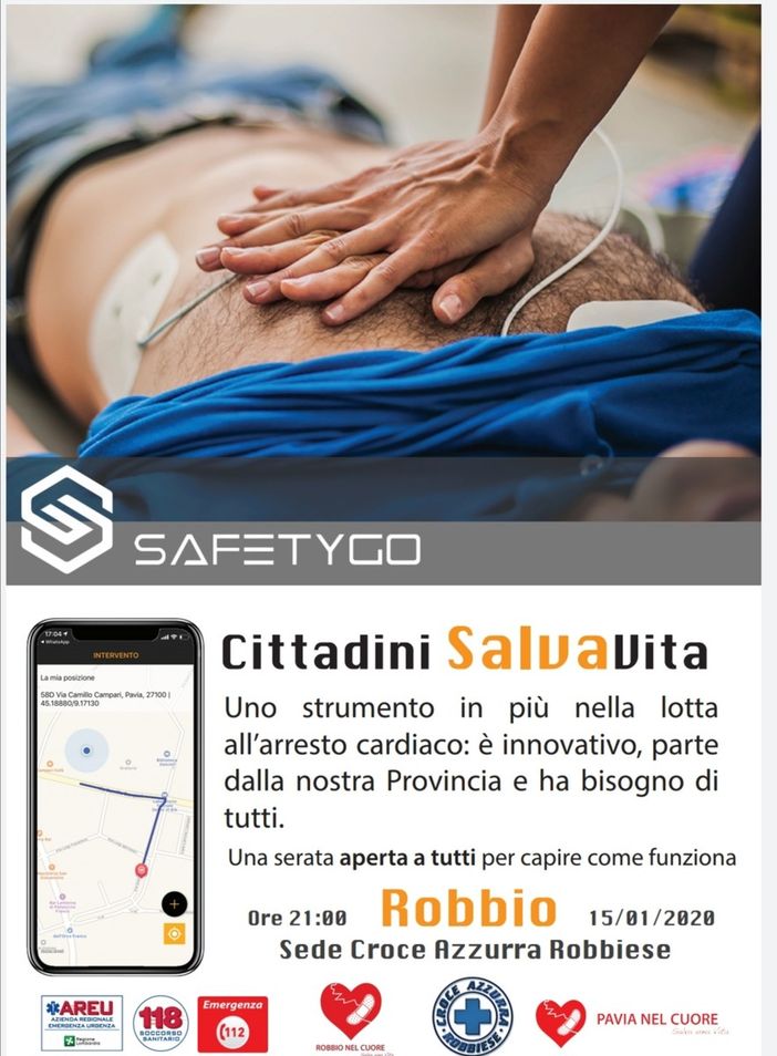 Robbio, arriva il progetto Cittadini SalvaVita. Uno strumento in più nella lotta all’arresto cardiaco