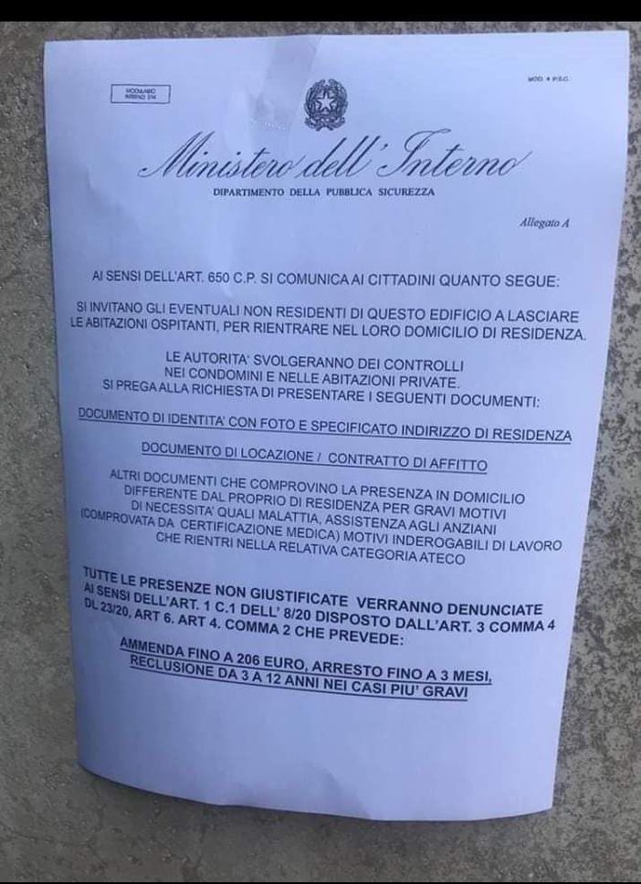 Il volantino apparso in queste ore a Pavia e Sannazzaro