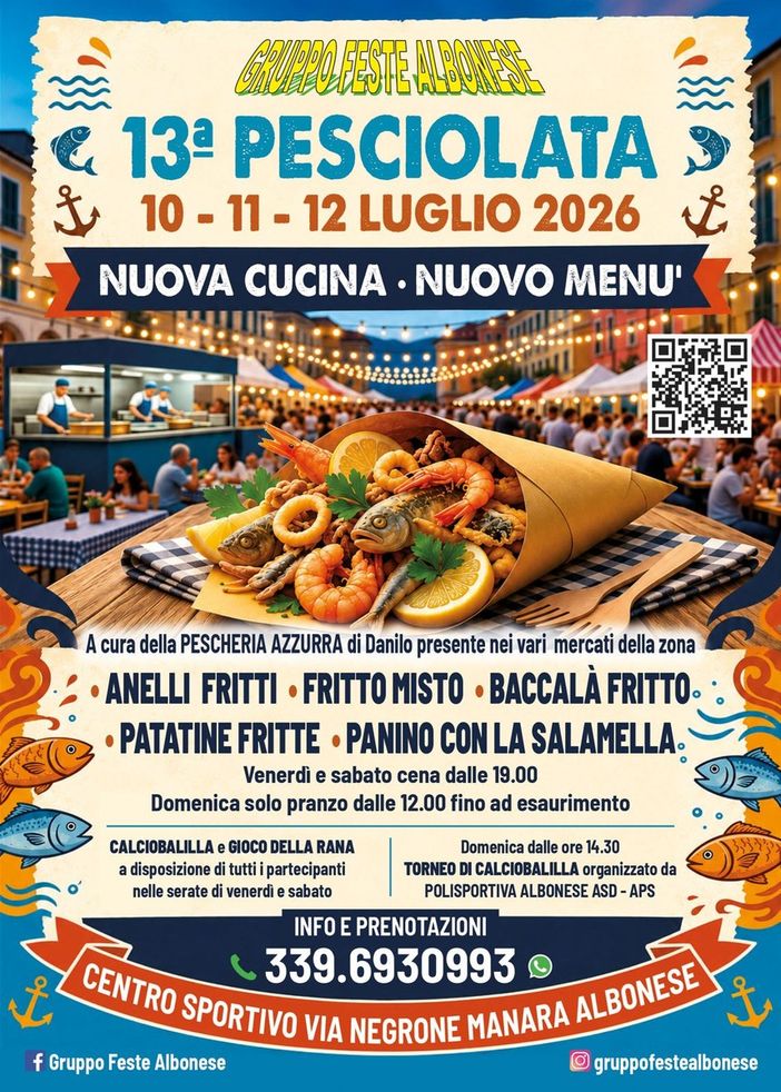Albonese si prepara alla 13ª Pesciolata: novità in cucina per l'edizione 2026 Albonese si prepara alla 13ª Pesciolata: novità in cucina per l'edizione 2026