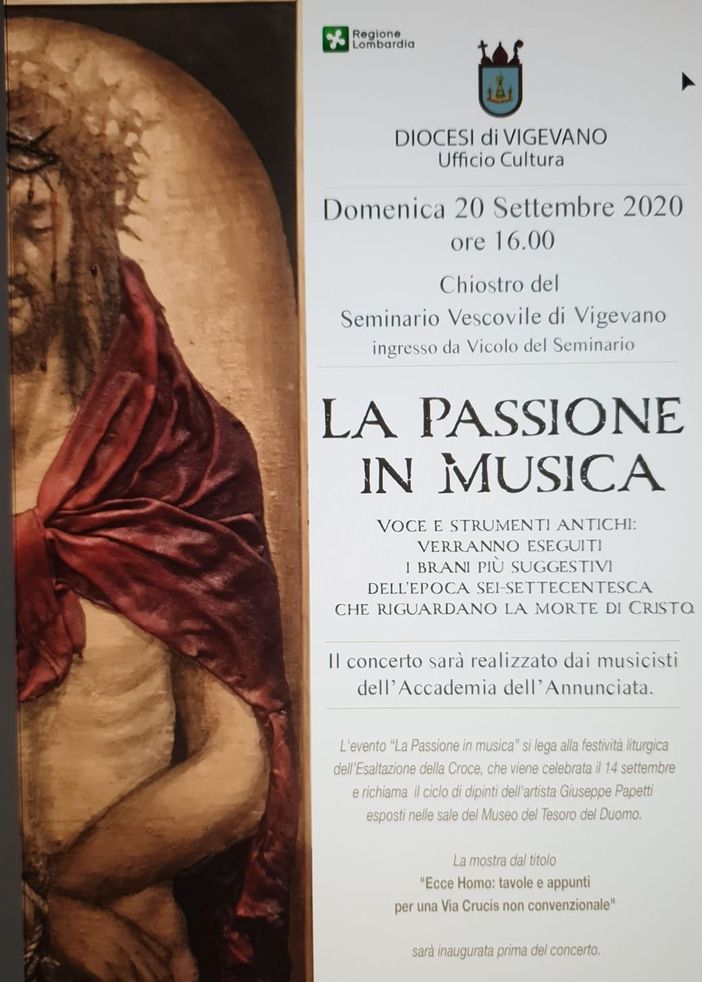 Museo del tesoro del Duomo di Vigevano: domenica 20 settembre un grande concerto per l’esposizione della Via Crucis di Giuseppe Papetti