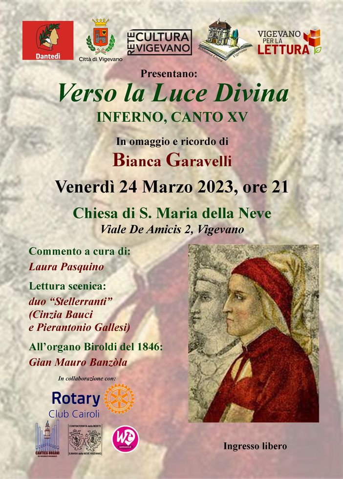 Vigevano: "Dantedì" nel ricordo di Bianca Garavelli