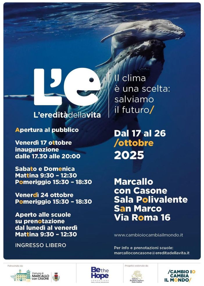 “L’Eredità della Vita”, una mostra sui cambiamenti climatici a Marcallo con Casone (MI)