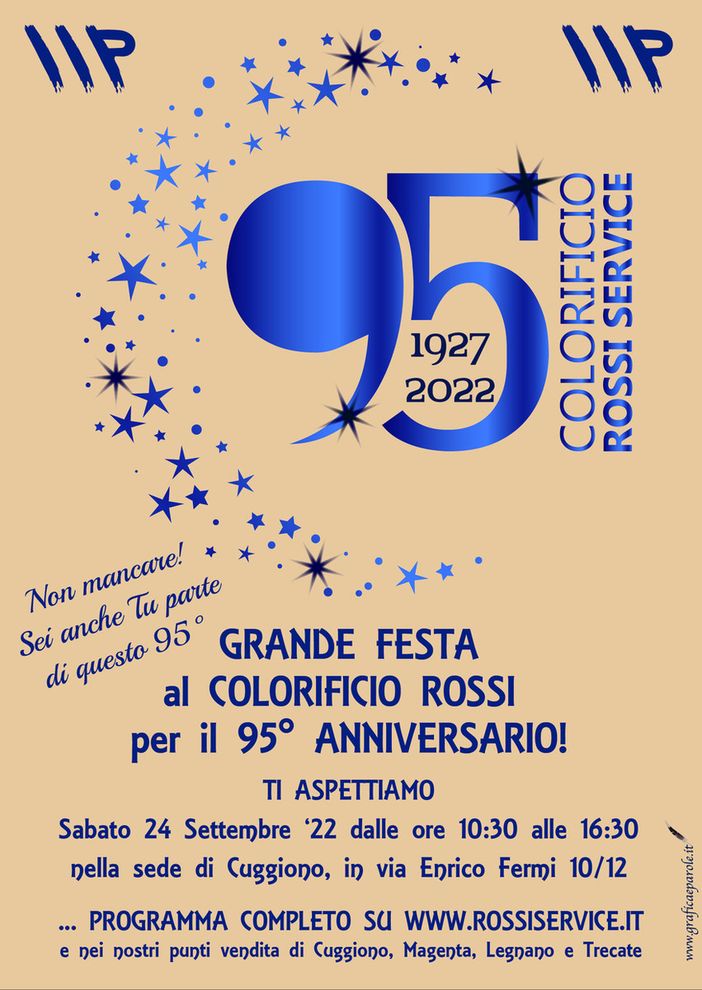 Cuggiono: 95 anni di Colorificio Rossi, sabato il grande evento (VIDEO)