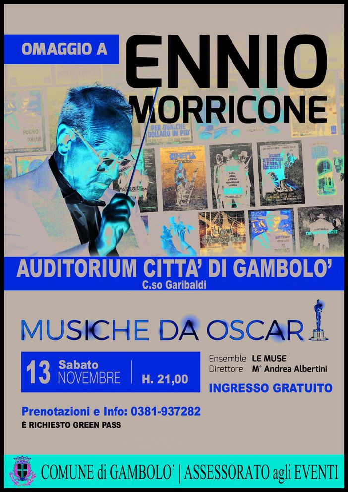 Gambolò, le magiche colonne sonore di Ennio Morricone all'auditorium