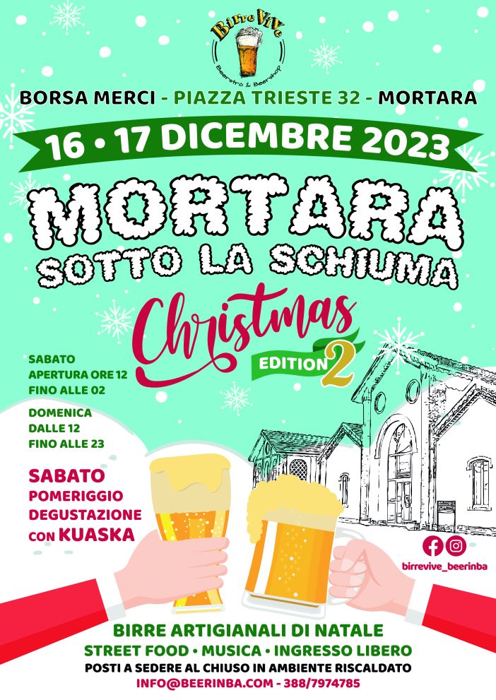 “Mortara sotto la schiuma” si prepara a vivere la sua seconda edizione natalizia in Borsa Merci