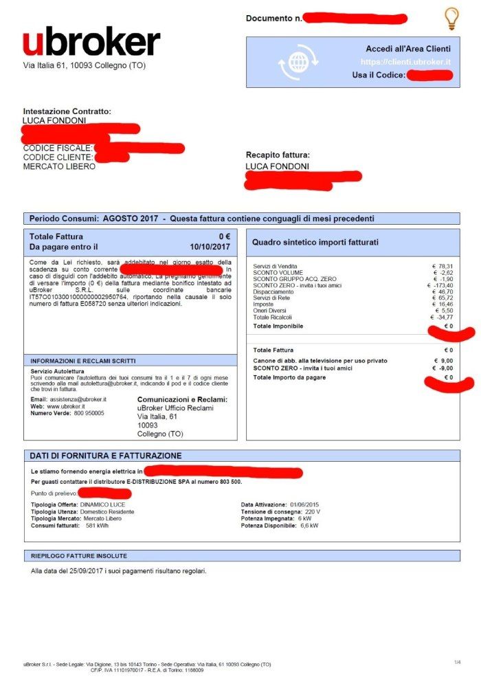 Consumatori: bollette azzerate, anche Cerved promuove Ubroker Consumatori: bollette azzerate, anche Cerved promuove Ubroker