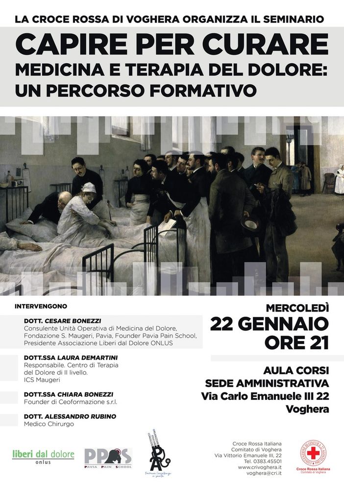 Terapia del dolore: nella sede della Cri il seminario per i medici di base Terapia del dolore: nella sede della Cri il seminario per i medici di base