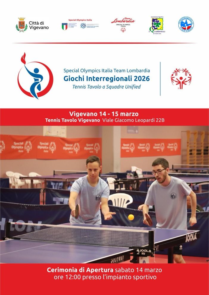 Special Olympics, la palestra del Tennistavolo Vigevano ospiterà i Giochi Interregionali 2026