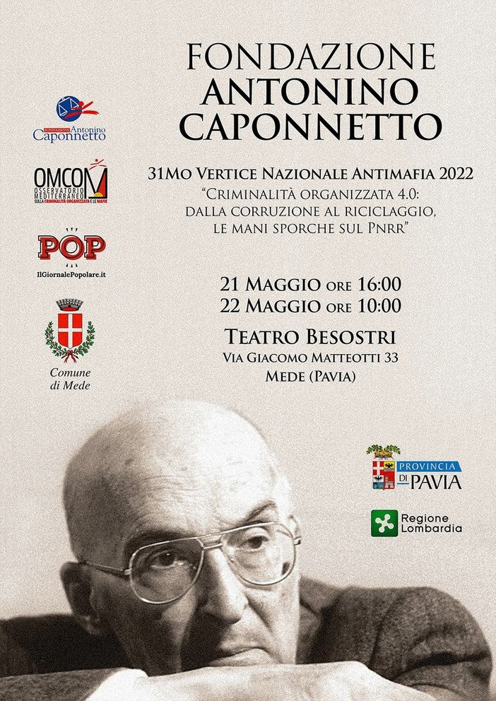 Mede: al teatro Besostri il 31° vertice nazionale antimafia
