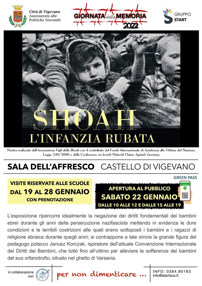 Vigevano: al via la mostra "Shoah - l'infanzia rubata" Vigevano: al via la mostra "Shoah - l'infanzia rubata"