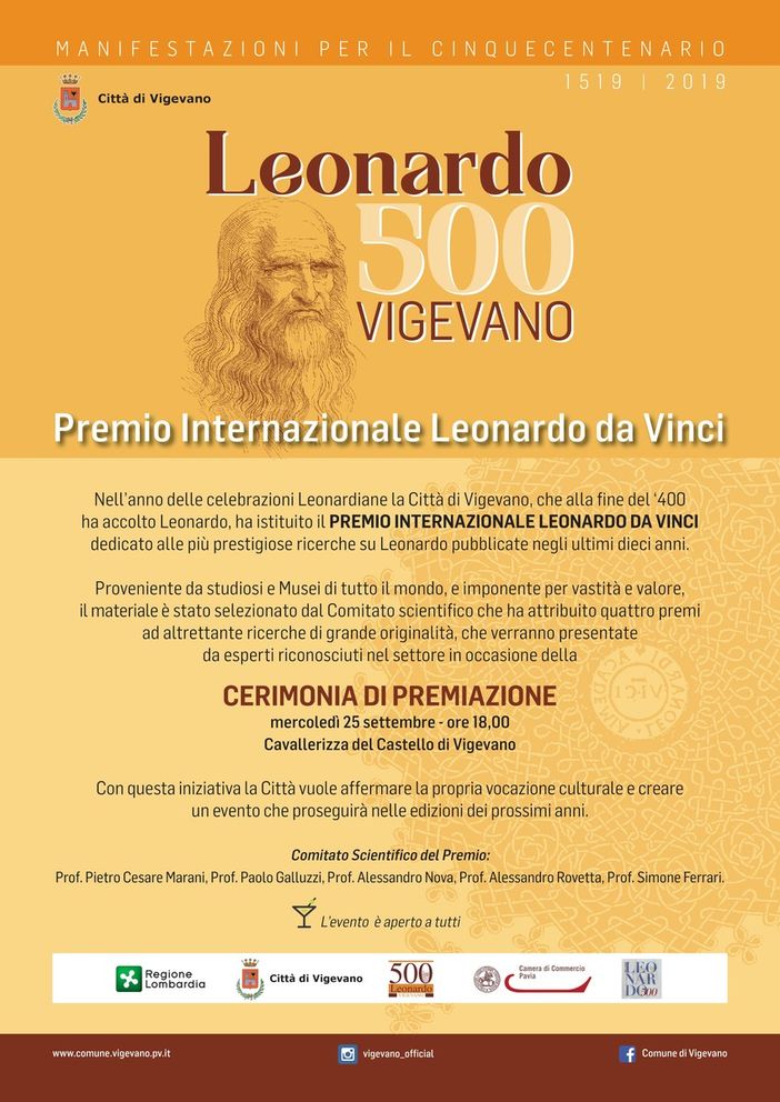 Vigevano premia gli studi sulle opere di Leonardo da Vinci