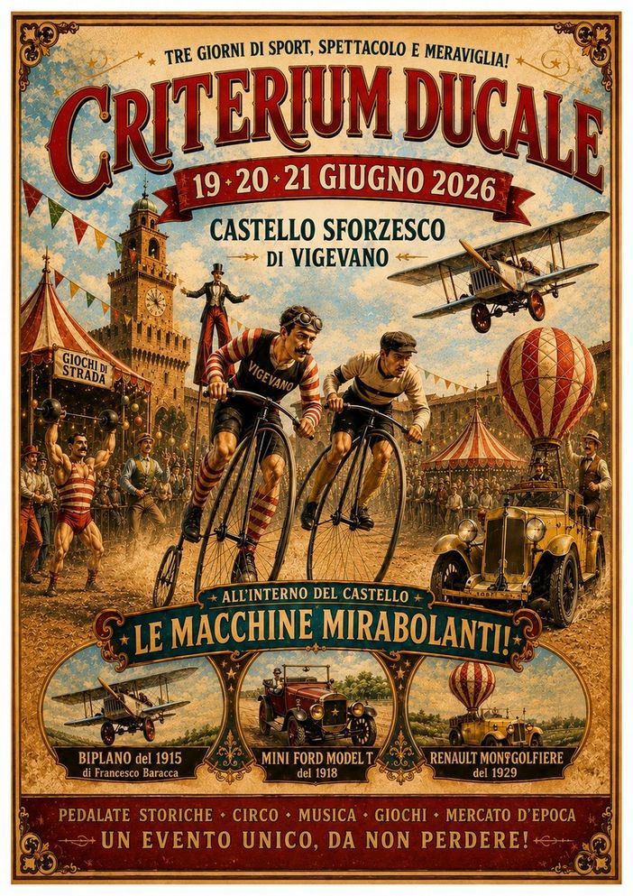 Vigevano torna indietro nel tempo con il “Criterium Ducale 2026” Vigevano torna indietro nel tempo con il “Criterium Ducale 2026”