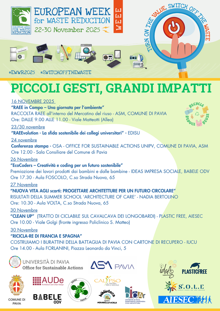 Pavia, "il mercatino del ri-Uso nuova vita alle cose" apre la settimana europea per la riduzione dei rifiuti