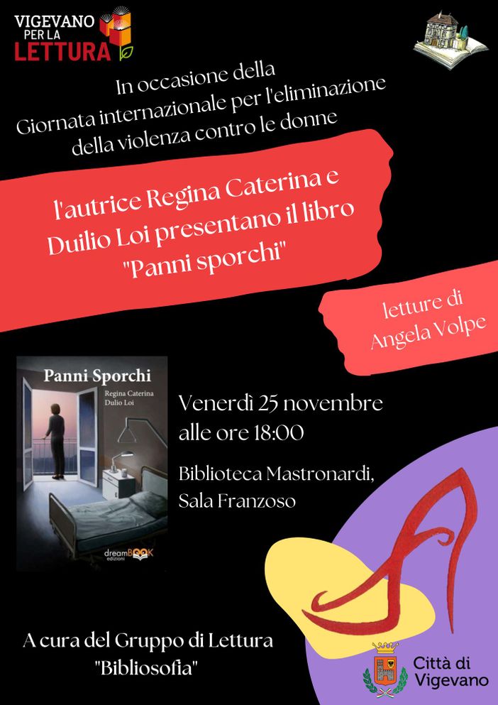 Vigevano: presentazione del libro Panni sporchi di Regina Caterina e Duilio Loi Vigevano: presentazione del libro Panni sporchi di Regina Caterina e Duilio Loi