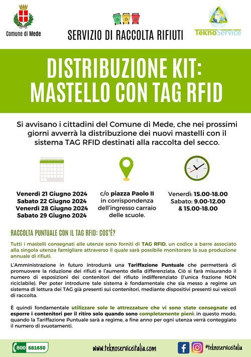 Mede, in arrivo novità sul servizio di raccolta differenziata: Teknoservice organizza due incontri informativi con la cittadinanza l’11 e il 13 giugno