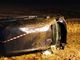L'auto uscita di strada sulla Robbio-Nicorvo