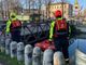 Pavia: i Vigili del fuoco impegnati nelle prove di carico del ponte di viale Ludovico il Moro