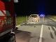 Pieve del Cairo: incendio divora un suv sulla ex statale 211