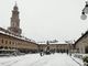Vigevano, le foto della nevicata in Piazza Ducale