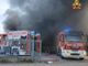 L'incendio alla Ilga Gomma di Vigevano